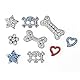Yiwong 26 Strass-Accessoire-Buchstaben, Kleine Strass-Accessoires: Krone, Stern, Volles Herz, Hohles Herz, Blume & Totenkopf