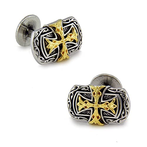 GaYouny Double Cross Manschettenknöpfe Vergoldete Kreuz Männer Exquisite Hemd Zubehör Exquisite Metal for Frauen Und Männer Manschettenknöpfe Geschenke Beatrice (Color : A) Cover