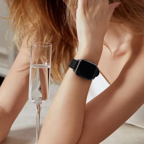 Yisica Correa Compatible con Garmin Forerunner 245/Forerunner 645 Correa/Vivoactive 5/3, 20mm Silicona Correas de Repuesto para Garmin Venu/Venu SQ/2 Plus/Vivomove HR (Negro)
