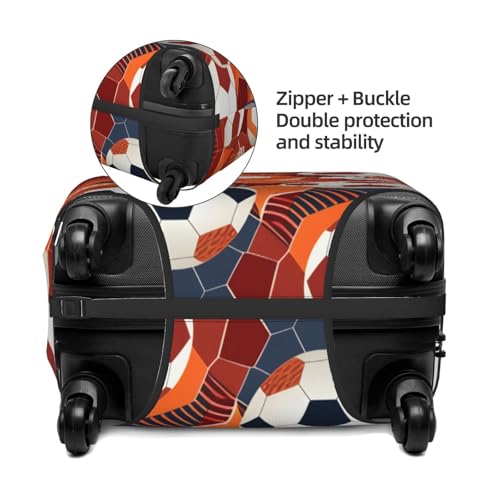 Football Luggage Cover Washable Elastic Suitcase Cover Anti-Scratch Travel Luggage Protector Covers for Kids Adult M fits 22-24 inch Suitcase3