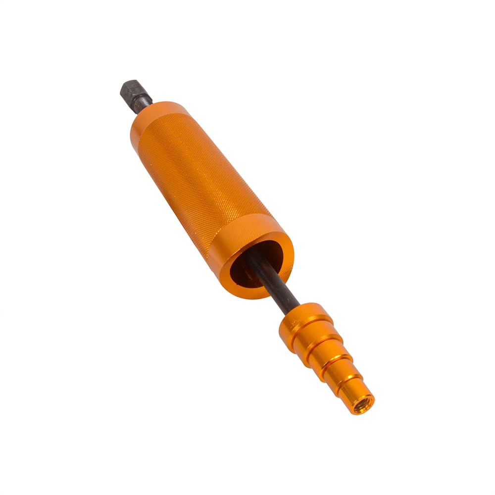 Extractor de Volante La construcción del Extractor del Pasador del pistón de la Motocicleta para una fácil instalación y extracción Protege el Motor 5 adaptadores(Gold B)