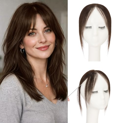 Clip in Bangs, Fake Bangs,Curtain Bang Hair Clip,3D 360°Seamless ...