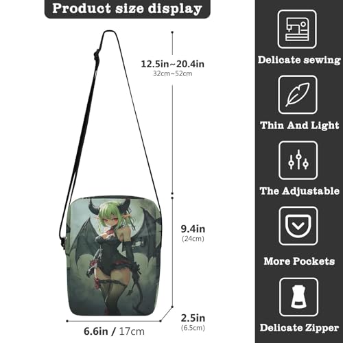 Sexy Little Devil Anime Girl men's messenger bag men shoulder bag Women's Purses Adjustable Strap for School Shopping3