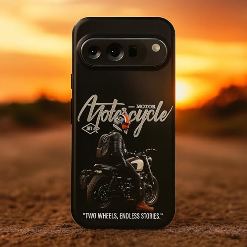 Image of MILLION CASES Born to Ride Crystal Case for Google Pixel 8a, Google Pixel 8a Back Cover Case(2024) - PC | Midnight Black
