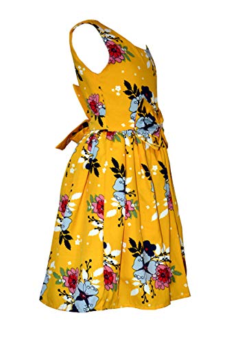 Image of Casual Frock for Baby Girls,Blue Printed and Olive Printed,Pack of 2