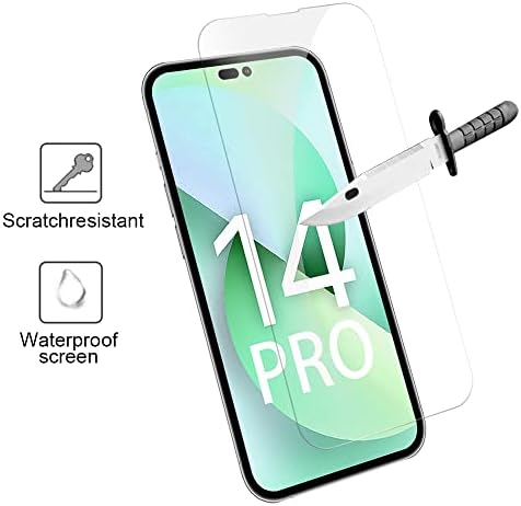 iCatchy Screen Protector Compatible with iPhone 14 Pro Phone High Transparency Tempered Glass Protection Film - 3 Pack