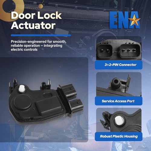 Image of ENA Front Right Passenger Side Door Latch Lock Actuator Compatible with Acura RSX 2002-2006, Honda Accord CR-V Odyssey Pilot 2003-2010 V6 2.4L 3.5L for 72115-S6A-J01 72115-S6A-J11 746-301