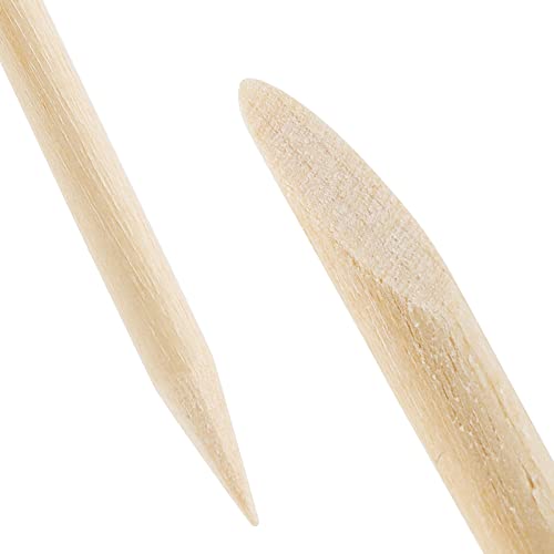 Lexinin 1000 Pcs 4.5 Inch Wood Cuticle Pusher, Double Heads Wooden Cuticle Sticks, Wood Orange Nail Sticks For Manicure Pedicure #TOP2