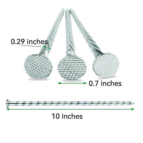 EISENSP 10-Inch Spiral Metal Landscape Edging Stakes - Galvanized and Rustproof - 30pcs Round Anchoring Spikes for Paver Edging, Artificial Turf, Weed Barrier and More - Image 3