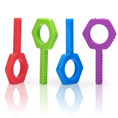 SOSKYGELO Sensory Chew Toys(Keys Shape) - 4Packs Chewy Tubes for ...