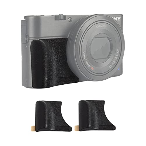 MUZIRI KINOKOO AGR2 / AG-R2 ag-r2 Griffbefestigung, kompatibel mit Sony RX100 Serie, rutschfest, Schwarz, 2 Stück, Schwarz , Kameragriff Cover