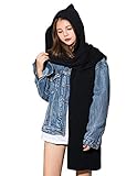 Conjunto de bufanda de gorro para padres e hijos; capucha lo suficientemente grande como para cubrir la cabeza cómodamente y termina lo suficientemente largo como para envolverlo completamente alrededor del cuello