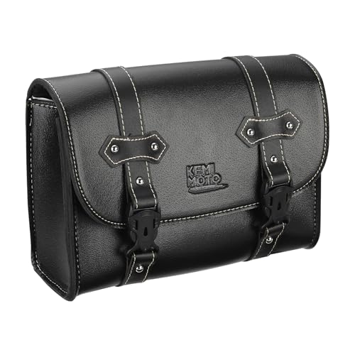 KEMIMOTO バイク サイドバッグ 小物入れ 6L 容量 ツールバッグ 汎用バッグ 自由度が高い 工具入れ 高級レザー