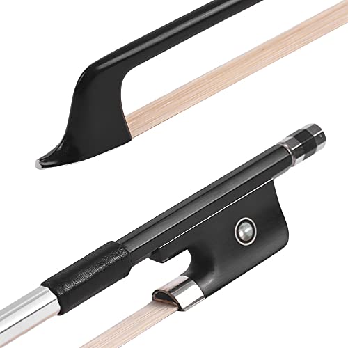 Moniss 4/4 Cello Violoncelo Arco Bem Equilibrado De Fibra De Carbono Bastão De Carbono Rã Branco Pêl