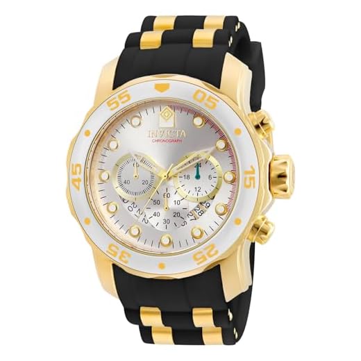 Invicta Relógio masculino 6985 Pro Diver Collection cronógrafo com mostrador prateado e poliuretano preto