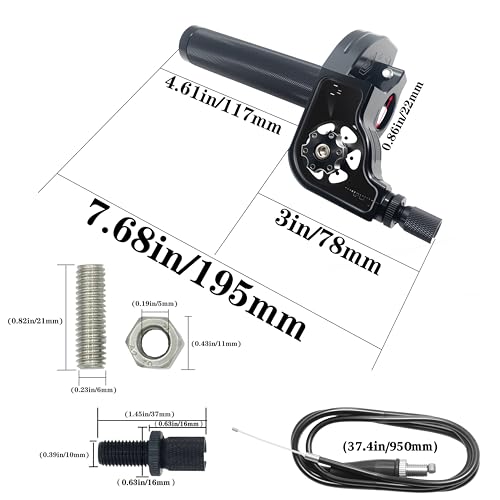 Image of Motorcycle Throttle Assembly,7 /8 inch Quick Twist Throttle Grips with Throttle Cable Aluminum Alloy Universal for CRF KLX SSR TTR 110 125 150 250cc Dirt Pit Bike ATV Mini Bike