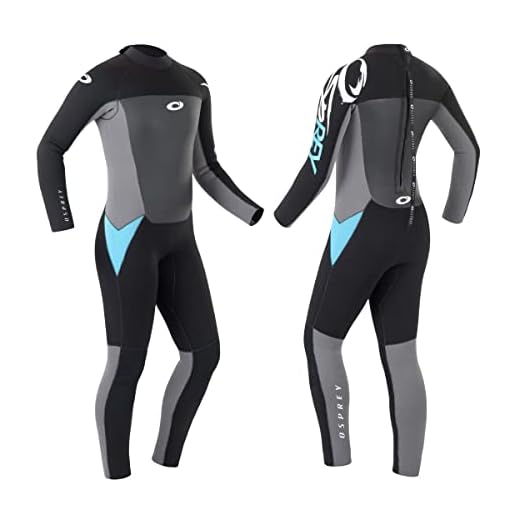 Osprey Origin Neoprenanzug Damen 5mm Lang Winter Wetsuit und Surfanzug, Blau, Klein (S)