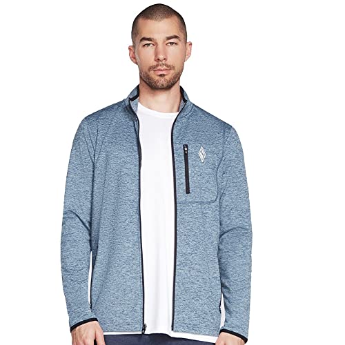 Veste de survêtement Skechers Ultra GO MJA251 bleu vêtement de sport zippé homme