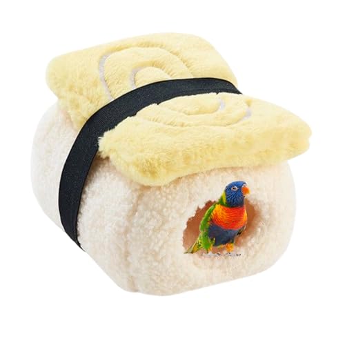 Cama tipo cueva para hámster, bonito nido en forma de sushi, cama cálida de invierno para hámster, decoración de hábitat para mascotas, para escalar, descansar, esconder erizo, azúcar, chinchilla