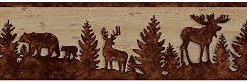 Chesapeake TLL35711B Shawnee Chestnut Silhouettes Border, Chetnut