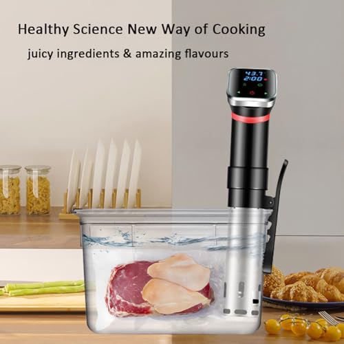 Sous Vide - Máquina circuladora de inmersión de precisión de 1100 W con bomba extractora, bolsa sellada, clip, pantalla LED para cocinar en casa