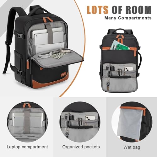 Velaybor 40L Water-Resistant Laptop Backpack