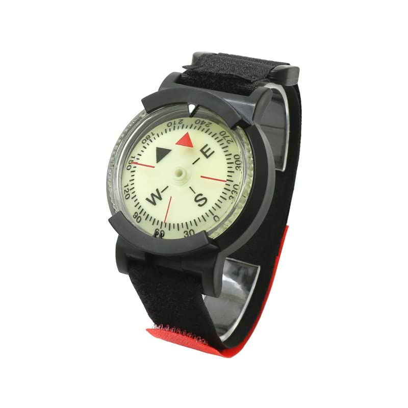 Buceo Navegación Brújula Pulsera Brújula Esfera Luminosa con Correa for la muñeca
