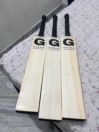Image of Timeless Edition English Willow Cricket Bat - Full Size | Thick Edges | Singapore Cane Handle | Ready to Play | for Leather Ball