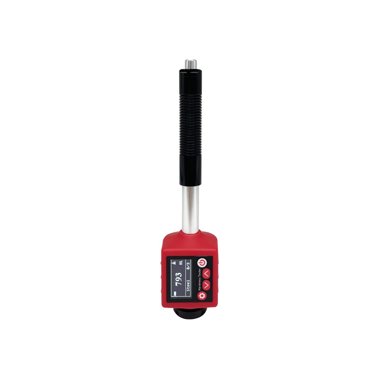 Twardościomierz, 6-in-1 cyfrowy tester twardości metalicznych do zasięgu stali nierdzewnej HRC, HRB, HB, HS, HL, HV Durometr pokazuje skalę wartości ro-ckwell(Meter-No Block)