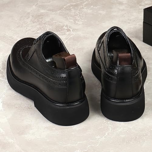 Fashion Brogues for Men, Lace Up Dress Derby Shoes for Male, Formal Wingtip Brogue for Wedding Party2