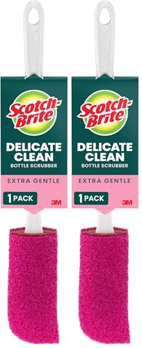 Image of Scotch-Brite Water Bottle Scrubber, Safe On Glass, Plastic and Stainless Steel (Pack of 2)