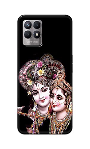 Image of PRINTFIDAA� Printed Hard Back Cover Case for Realme 8i Back Cover (Radha Krishna) -2808