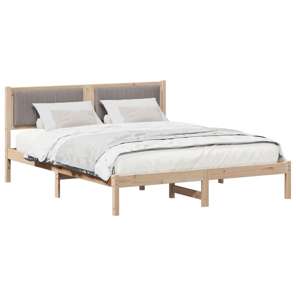lite drewno sosnowe nowoczesny design 160 x 200 cm brązowy