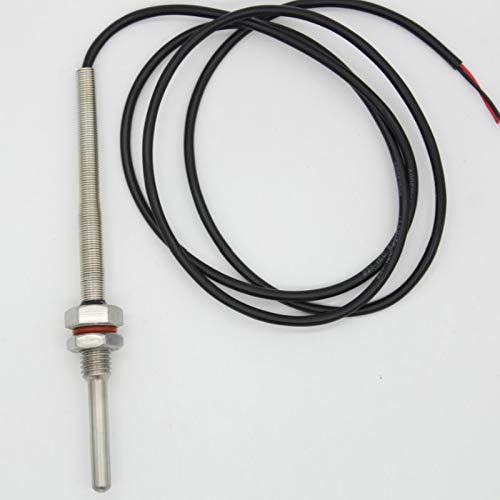 Xucus NTC 3950 10K Thermistor Temperature Sensor SUS304 OD 6mm Probe Wire 1m -40~150 Degree Thread M10X1.5 L35-300mm - (Color: L200mm)