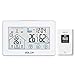 Produktbild Nasharia Wetterstation Funk mit Außensensor, Digital Thermometer-Hygrometer für Innen/außen, Wetterstation Farbdisplay mit Touchscreen, Hintergrundbeleuchtung und Uhrzeit Anzeige, Wettervorhersage