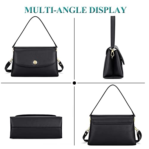 Peacocktion Shoulder Bag for Women Trendy Small Vegan Leather Crossbody Purses Cute Hobo Bag Handbags with 2 Straps2