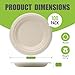 FYQFBJ 6 Inch Small Paper Plates Disposable - Biodegradable Compostable Appetizer Plates for appetizer, Party, Cake, Snacks Dessert (100 Pack, Heavy Duty Eco-Friendly) anti-slip Brown 2