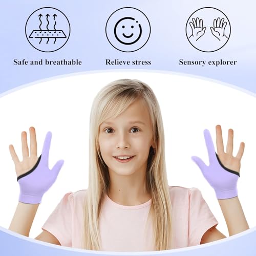 Image of 4pcs Thumb Sucking Guard Gloves Kids Anti Thumb Sucking Glove | Chewy Compression Thumb Sucking Stop Nail Biting Finger Biting Glove for Kids Thumb Guard for Ages 5-12