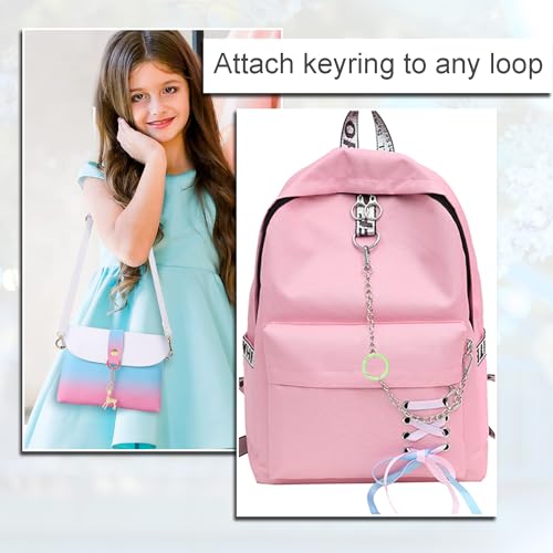 Image of 12 Pack 1 Inch Metal Round Carabiner Keyring, Trigger Spring O Rings for Keychain, Purse Chain Clips, Paracord Lanyard, Key Rings DIY Accessories (Assorted)