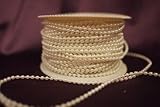 3mm Faux Plastic Pearl on a String Craft Roll (Cream)