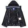 cioiniei Warm Thermal Jacket Winter Windbreaker Detachable Hood Fleece Parka Mountain Coat For Men's UK Black-3XL #2