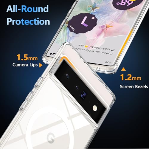 Coque Google Pixel 6 Pro MagSafe antichoc militaire transparente et mate - 6