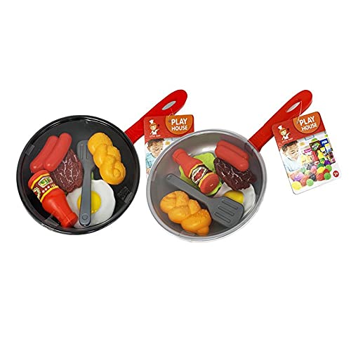 Ashley GAO Kunststoff Kinder Vorgeben Spielküche Spielzeug Set Miniatur Küche Simulation Essen Kochgeschirr Topf Pfanne… – Bild 6