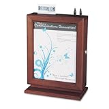 Safco Products 4236MH Customizable Wood Suggestion Box, Mahogany