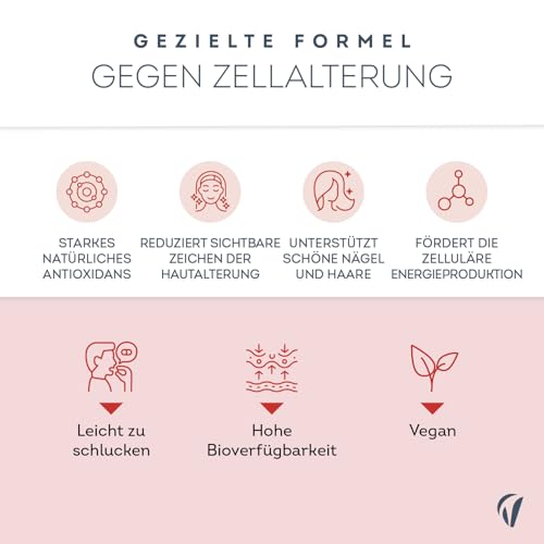 Q10 Kapseln hochdosiert mit 200mg - hochwertiges Coenzym Q10 aus Fermentation - Vegan, Laborgeprüft, ohne unerwünschte Zusätze - 60 Kapseln - Vitavea