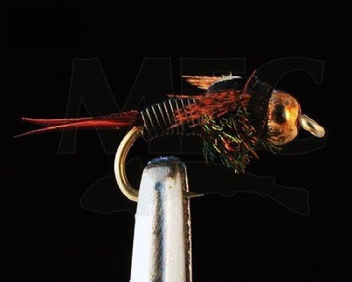 Montana Fly Company Beadhead Epoxyback Copper Nymph Black - Size 16-1/2 Dozen