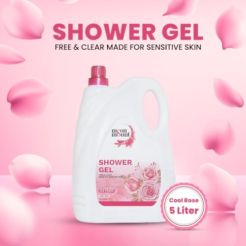 Image of Moon and Mount Hydrating Elixir Body Wash 5L | Coconut & Argan Shower Gel, Cool Rose Scent for Hydrated Skin | Paraben-Free, All Skin Types