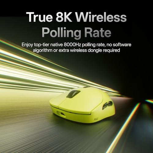 Image of Rapoo VT2 MAX Wireless Gaming Mouse, True 8K Wireless Polling Rate, 53g Lightweight, Up to 750 Hr Battery, Nordic nRF54L15 MCU, 120-Million Optical Switch, 10 Programmable Buttons, Macro Enabled