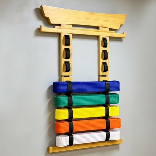 Expositor de Cinturones de Artes Marciales con Ganchos Medallas para Hogar y Escuela 2