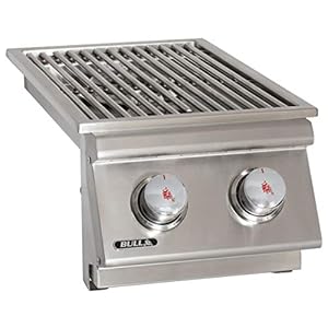 Bull Outdoor Products 30009 Natural Gas Slide-In Double Side Burner, Front and Back Design